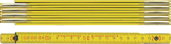 Gliedermaßstab L.2m B.16mm mm/cm EG III Buche gelb BMI