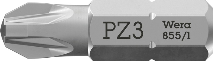 Bit 855/1 Z 1/4 Zoll PZD 3 L.25mm WERA