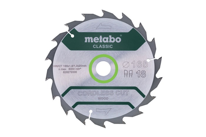 Kreissägeblatt cordless cut wood classic AD 165mm Z.18 Bohr.20mm Schnitt-B.1,6mm