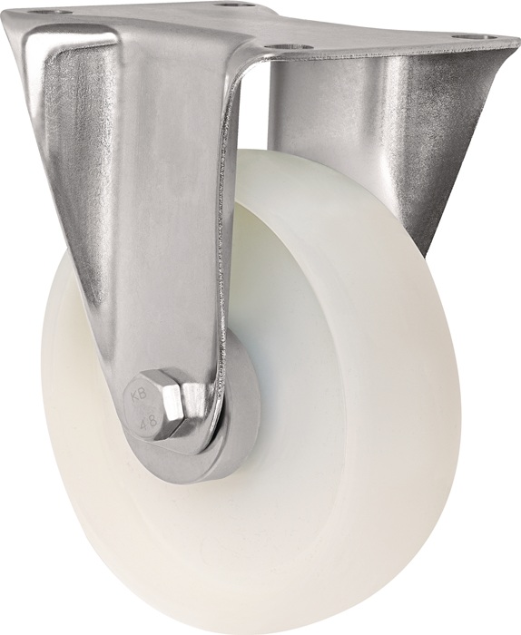 Bockrolle D.100mm Trgf.150kg PA Platte L105xB80mm TECWERK