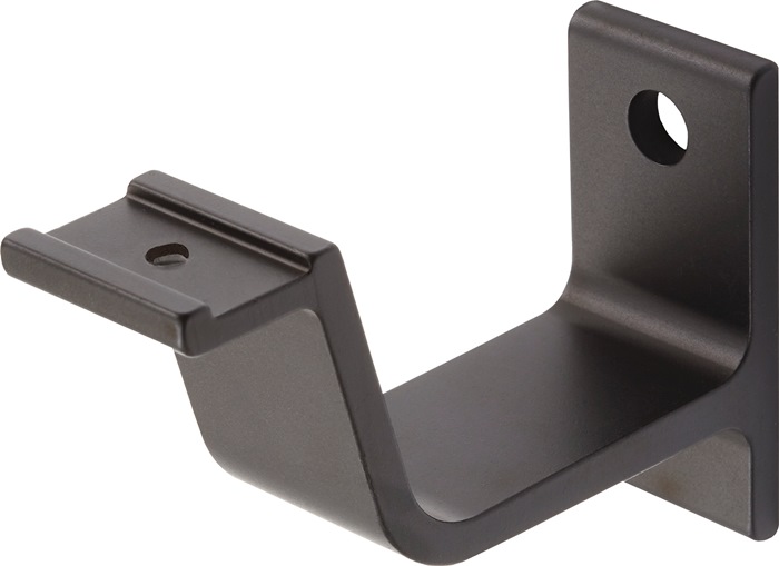 Handlaufträger 3551 Alu.schwarz ku.-besch.ger.Auflage HERMETA