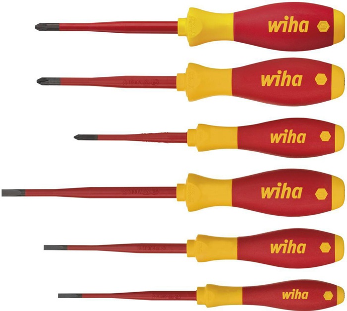 Schraubendrehersatz 3201 K601 6-tlg.Schlitz/PH/+-(SL/PZD) slim fix VDE WIHA