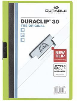 DURABLE Klemmmappe DURACLIP 30 220005 DIN A4 Hartfolie grün