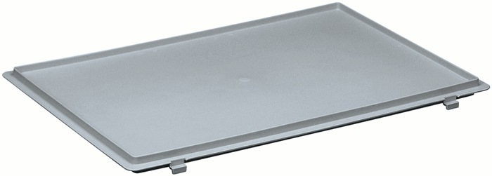 Scharnierdeckel PP L600xB400mm grau f.Transportstapelkasten LOCKWEILER