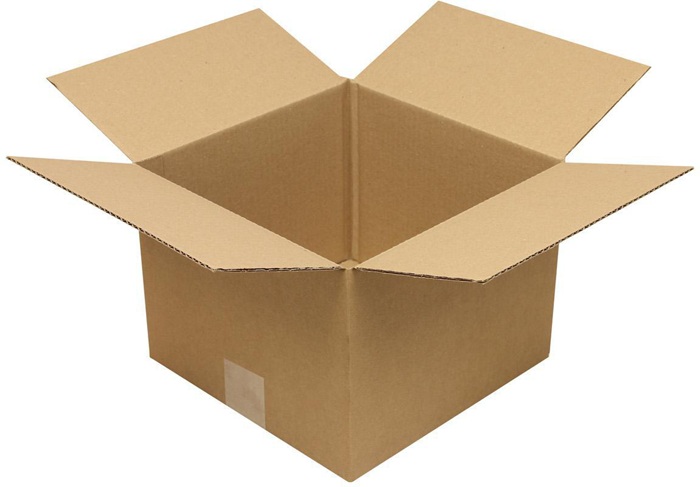 Faltkarton 1-wellig Höhenrillung Maße250x250x190mm Qualität1.20 B braun TRANSPAK