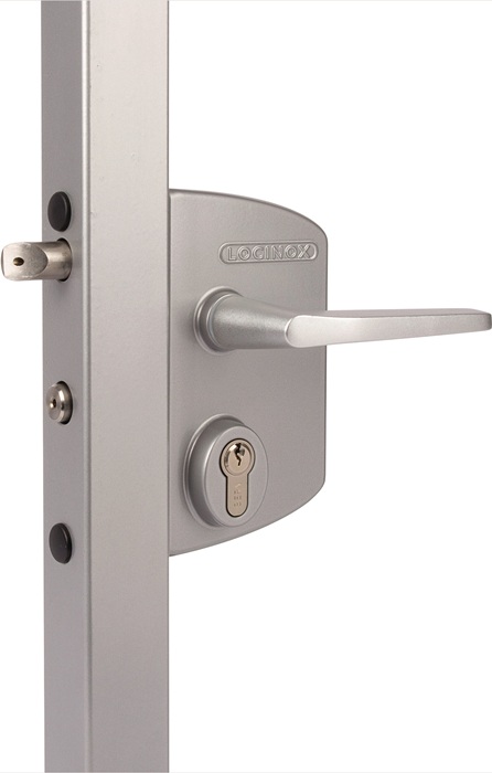 Industrieschloss silber 4-Loch Mont.f.40-60mm Profile LOCINOX