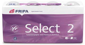 Fripa Toilettenpapier Select 1020806 2-lagig weiß 8 Rl./Pack.