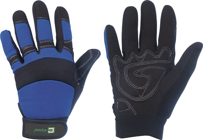 Kunstlederhandschuhe Master Gr.11 schwarz/blau Kunstleder