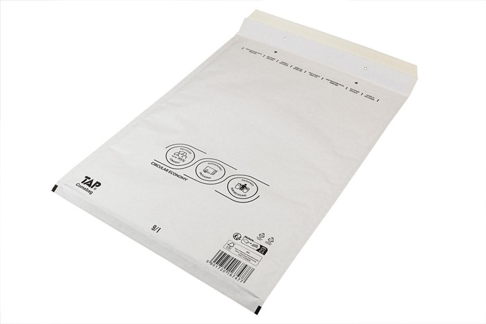 Luftpolsterversandtasche Innenmaß 300x445mm weiß SK-Verschlus TRANSPAK