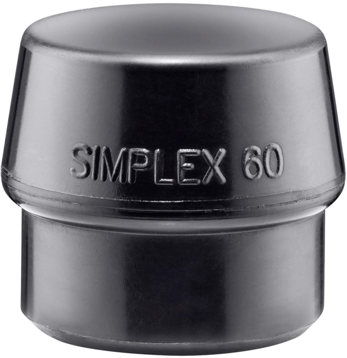 Schonhammerkopf SIMPLEX Kopf-Ø 60mm Gum.schwarz mittelh.HALDER