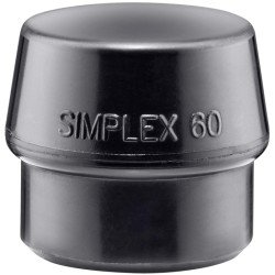 Schonhammerkopf SIMPLEX Kopf-Ø 60mm Gum.schwarz mittelh.HALDER