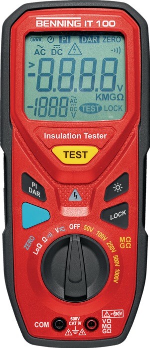 Isolations-/Widerstandsmessgerät IT 100 600 V 300 kΩ-20 GΩ BENNING