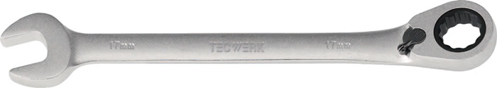 Maulringratschenschlüssel SW 17mm L.232mm umschaltb.TECWERK