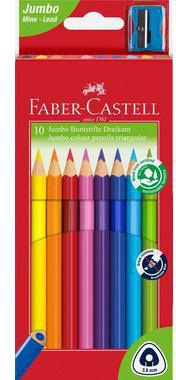 Faber-Castell Farbstift triangular Jumbo farbig sortiert 10 St./Pack.
