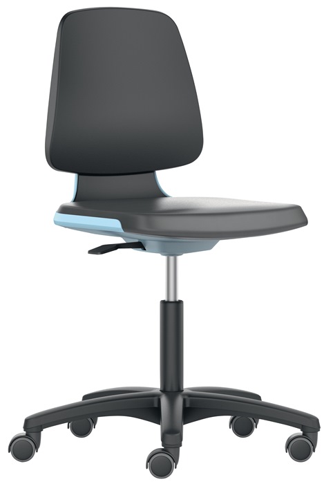 Arbeitsdrehstuhl Labsit Rl.Sitzschale blau Integralschaum schwarz