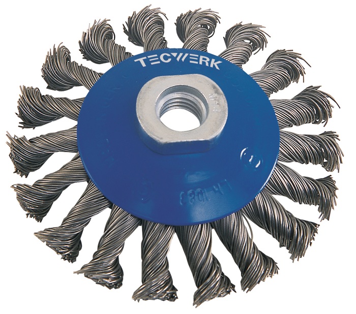 Kegelbürste D.100mm Drahtstärke 0,5mm STA 13mm 12500min-¹ TECWERK