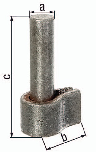 Kloben z.Anschweißen 20x50mm STA roh GAH
