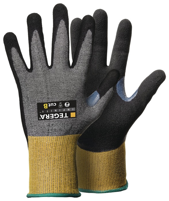 Schnittschutzhandschuhe TEGERA® INFINITY 8805 Gr.10 grau/gelb EN388,EN407 PSA II