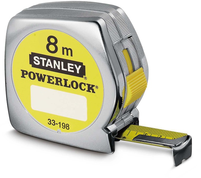 Taschenrollbandmaß PowerLock® L.8m B.25mm mm/cm EG II Ku.Automatic SB