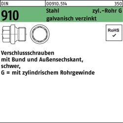 Verschlußschraube DIN 910 Bund/Außen-6-kt G 1/2 A Stahl galv.verz. 50St.