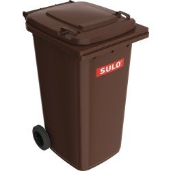 Müllgroßbehälter 240l HDPE braun fahrbar,n.EN 840 SULO