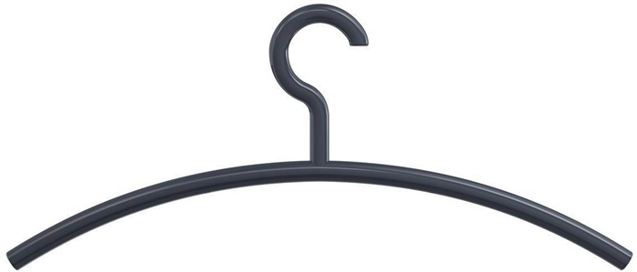 Kleiderb.570.1 92 Ku.92 grau B.450mm H.190mm HEWI