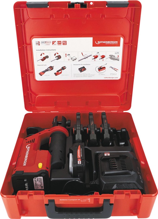 Akkupressm. ROMAX Compact III SET M 19 kN 15-28mm Pressbacken,1X2Ah,EU
