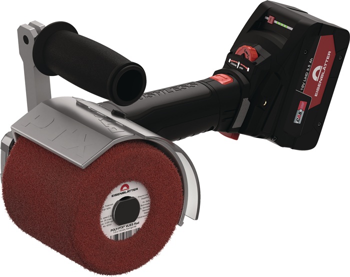 Akku-Satiniermaschine POLY-PTX® BRUSHLESS 18V 5,5Ah 115mm
