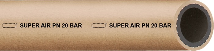 Ku.Pressluftschlauch SUPER AIR ID 19,0mm AD 26,5mm L.50m Beige TEGUMA