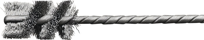 Düsenbürste D.10mm Schaft 3,8mm Drahtstärke 0,12mm STA 25mm LESSMANN