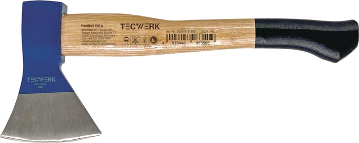 Handbeil Rheinische Form 1000g Stiel-L.400mm Eschenkuhfuß stahlgeschmiedet TW