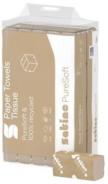 Satino Handtuchpapier PureSoft 277570 V-Falz 2lg 3.200 Bl./Pack.