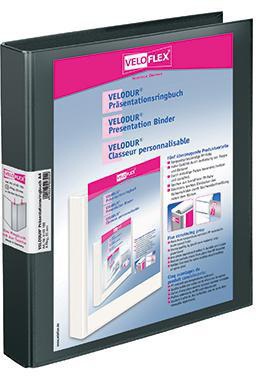 Veloflex Präsentationsringbuch VELODUR 4143180 A4 4-Rg 25mm sw