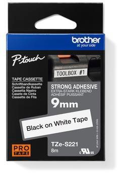Brother Schriftband TZES221 9mmx8m sw auf ws