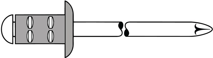 Blindniet PolyGrip® Nietschaft dxl 4,0x10,0mm Alu/Edelstahl 100 St.GESIPA