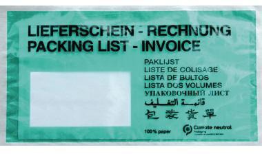 Warenbegleitpapiertasche DL Papier d.grün 1.000St.