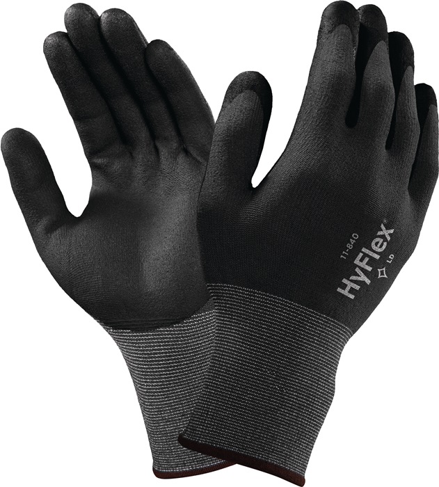 Handschuhe HyFlex 11-840 Gr.8 schwarz/grau Nylon-Spandex EN 388 Kat.II