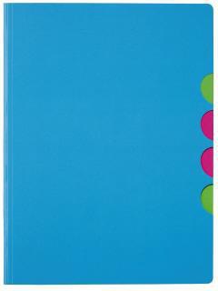 PAGNA Ordnungsmappe Funky School 41803-13 A4 5Fächer PP hellblau