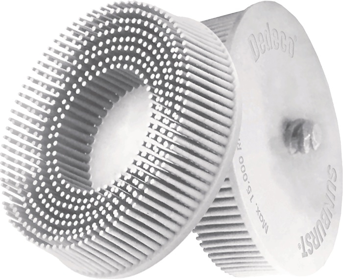 Radialbürstenscheibe Sunburst D.76mm K.120 A120 MED B.76 weiß 20000min-¹ TYROLIT