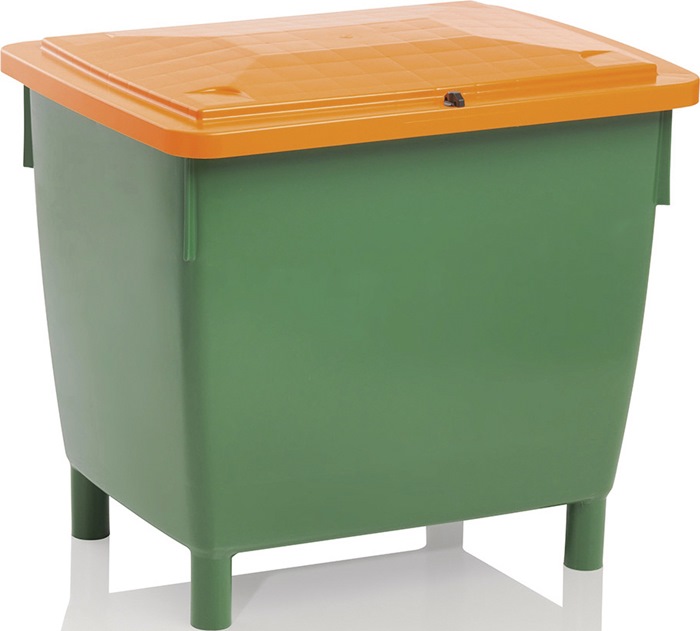 Streugutbehälter L945xB725xH930mm 400l HD-PE grün/orange