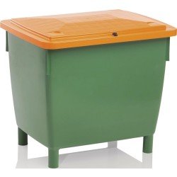 Streugutbehälter L945xB725xH930mm 400l HD-PE grün/orange