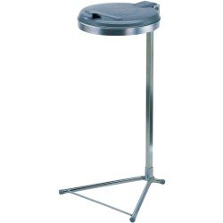Abfallsammler H980xB500xT530mm 120l Deckel silber (KS) m.Standfuß VAR
