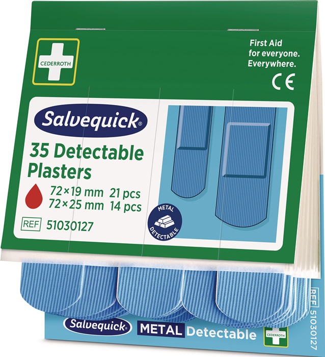 Pflasterstrips Salvequick detectable 6 Nachfüllpack je 35 St.SALVEQUICK