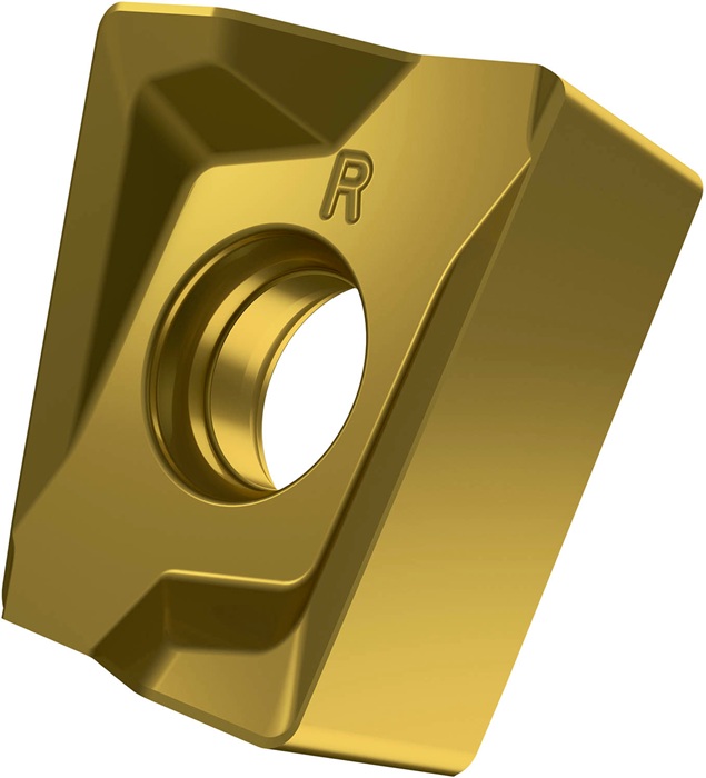 Fräswendeschneidplatte ISO LNMU 160708SR-R:M8340 D.5,7mm PVD beschichtet Gold