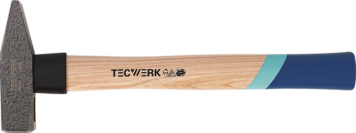 Schlosserhammer 200g Stiel-L.280mm Hickory m.Nylonschutzhülse TECWERK