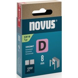 Flachdrahtklammer D Typ 53 F B11,3xL8mm Draht-B.1,25mm 1200 St.NOVUS