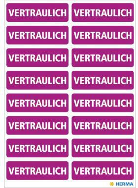 HERMA Hinweisetikett 15037 12,5x40mm Vertraulich 320 St./Pack.