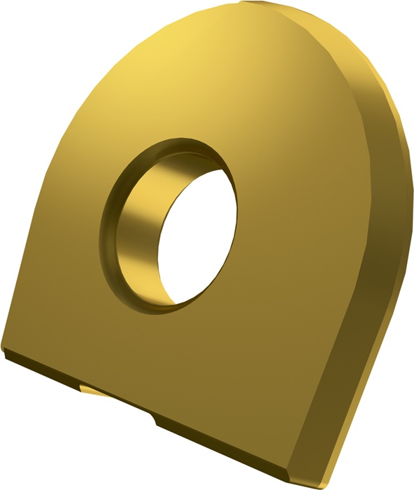 Fräswendeschneidplatte ISO RC 16-F:M8330 Bohrungs-D. 5mm PVD beschichtet Gold