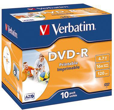 Verbatim DVD-R 43521 16x 4,7GB 120Min. Jewelcase 10 St./Pack