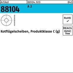 Kotflügelscheibe R 88104 8,4x25x1,5 A 2 100 Stück